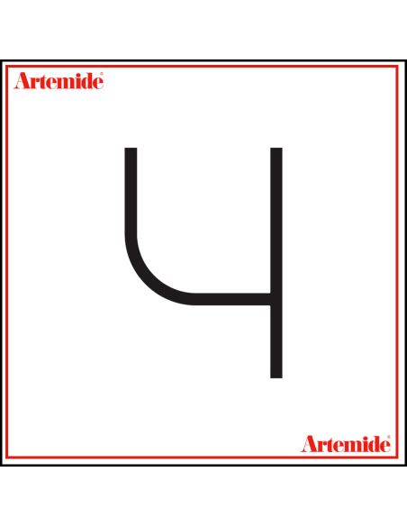 Artemide Alphabet Of Light Lampada Da Parete '4' E Solo Supporto