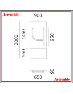 Artemide Alphabet Of Light Lampada Da Parete '4' E Solo Supporto 2