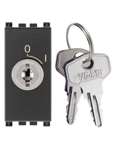 Interruttore 2P 16Ax Chiave Off Grigio