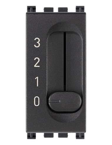 Commutatore A Slitta 1P 6(2)A Grigio