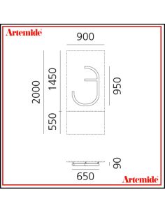Artemide Alphabet Of Light Lampada Da Parete '3' E Solo Supporto 2