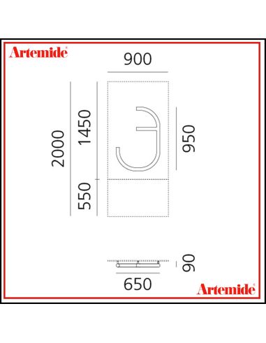 Artemide Alphabet Of Light Lampada Da Parete '3' E Solo Supporto