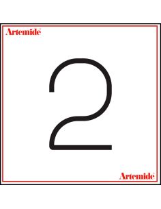 Artemide Alphabet Of Light Lampada Da Parete '2' E Solo Supporto