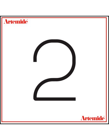 Artemide Alphabet Of Light Lampada Da Parete '2' E Solo Supporto