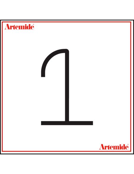 Artemide Alphabet Of Light Lampada Da Parete '1' E Solo Supporto