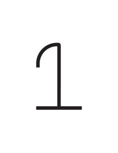 Artemide Alphabet Of Light Lampada Da Parete '1'