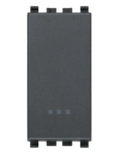 Pulsante 1P No 10A Grigio