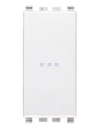 Pulsante 1P No 10A Assiale Bianco