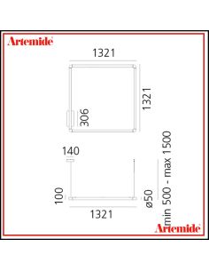 Artemide Alphabet Of Light Sq Lampada Sospensione 120X120 2