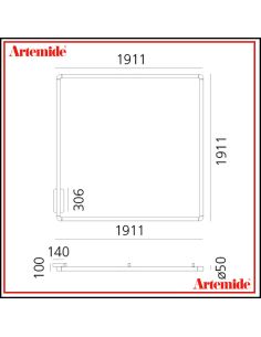 Alphabet Of Light Sq Lampada Da Soffitto O Parete Artemide 180X180 App 2