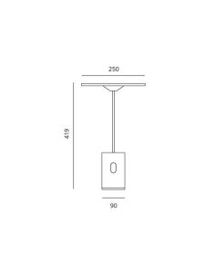 Sisifo Led Lampada Da Tavolo Artemide Bianco 2