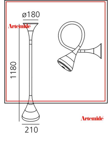Pipe Led Lampada Da Soffitto O Parete Artemide Dimmer White Integralis