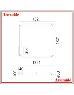 Alphabet Of Light Sq Lampada Da Soffitto O Parete Artemide 120X120 2
