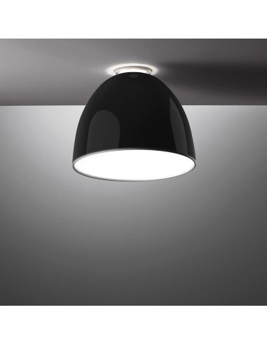 Artemide Nur Mini Gloss Led Lampada Soffitto Nero