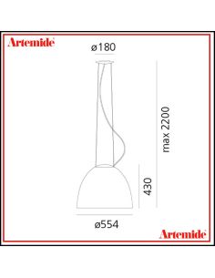 Artemide Nur Led Lampada Sospensione Anod White Integralis App 2