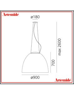 Artemide Nur 1618 Led Lampada Sospensione Grigio White Integralis 2