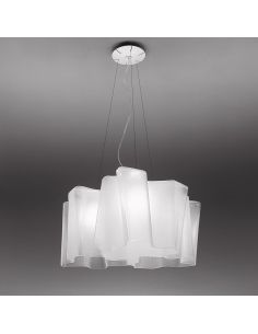 Artemide Logico Lampada Sospensione Composizione Multipla In Linea Seta Lucido
