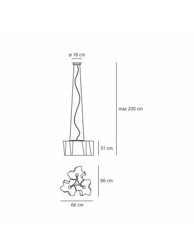 Artemide Logico Lampada Sospensione Composizione Multipla 3X120Gradi Seta Lucido Luc