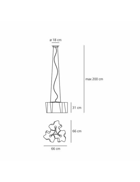 Artemide Logico Lampada Sospensione Composizione Multipla 3X120Gradi Seta Lucido Luc