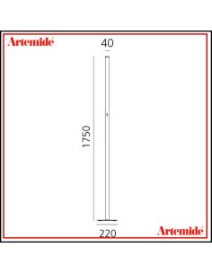 Artemide Ilio Mini Led Lampada Da Terra App 3000K Bianco Opaco 2