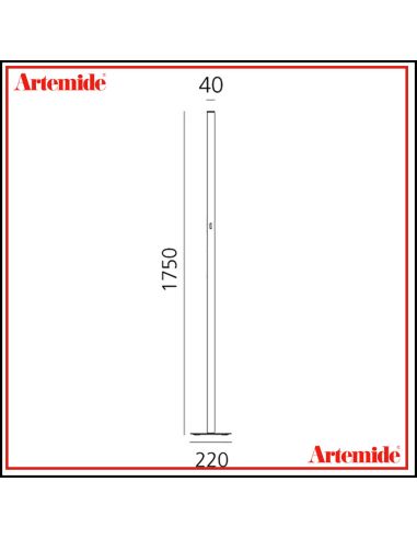 Artemide Ilio Mini Led Lampada Da Terra App 2700K Nero Opaco