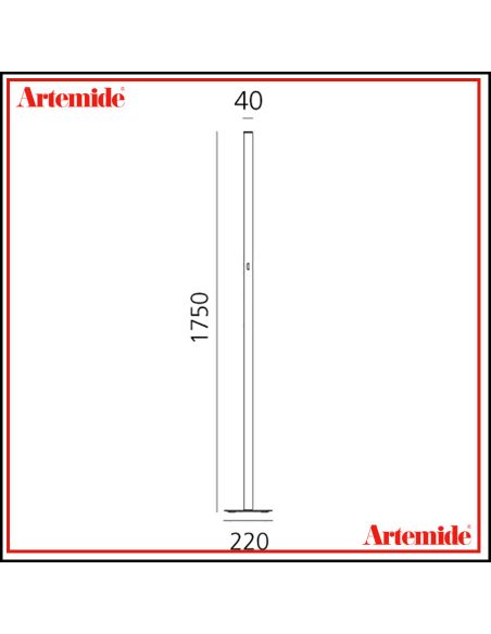 Artemide Ilio Mini Led Lampada Da Terra App 2700K Nero Opaco
