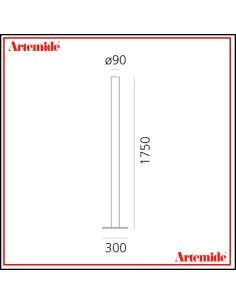 Artemide Ilio Led Lampada Da Terra Rosso White Integralis App 2