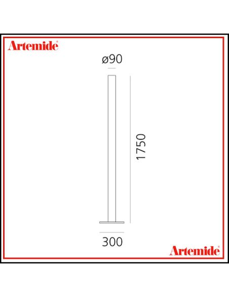 Artemide Ilio Led Lampada Da Terra Rosso White Integralis App