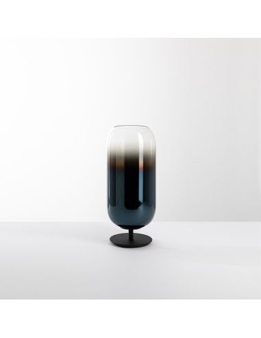 Gople Mini Lampada Da Tavolo Artemide Nero E Blue Zaffiro