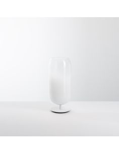 Gople Mini Lampada Da Tavolo Artemide Bianco E Bianco Sfumato