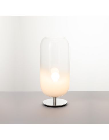 Gople Lamp Lampada Da Tavolo Artemide Smoked Bianco