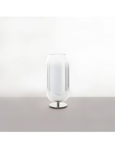 Gople Lamp Lampada Da Tavolo Artemide Mini Argento Metallizzato