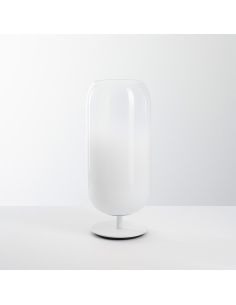 Gople Lampada Da Tavolo Artemide Bianco E Bianco Sfumato