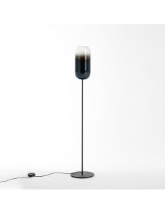 Artemide Gople Lampada Da Terra Nero E Blue Zaffiro