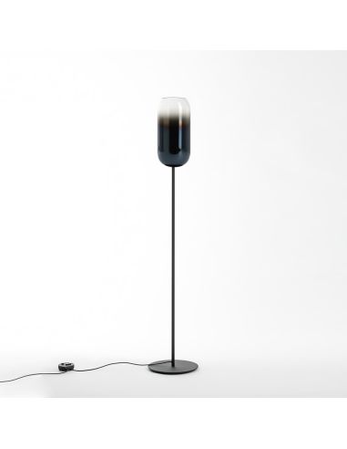 Artemide Gople Lampada Da Terra Nero E Blue Zaffiro