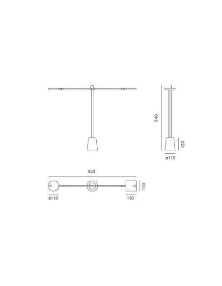 Equilibrist Led Lampada Da Tavolo Artemide Nero