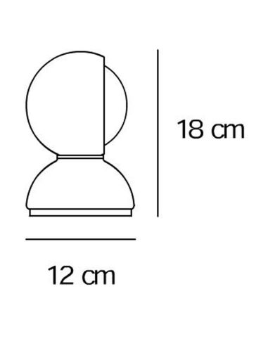 Artemide Eclisse Arancio Lampada Tavolo