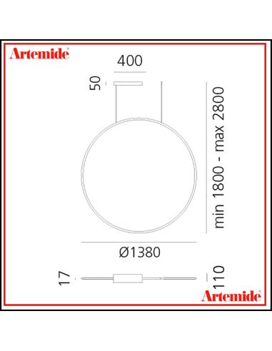 Lampada Artemide Discovery Vertical 140 Integralis Wv App