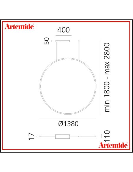 Lampada Artemide Discovery Vertical 140 Integralis Wv App