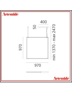 Artemide Discovery Space 90X90 Lampada Sospensione Bronzo Integralis Wv App 2