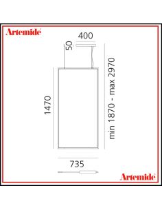 Artemide Discovery Space 75X150 Lampada Sospensione Nero Integralis Wv App 2