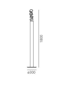 Artemide Decompose' Light Lampada Da Terra Rosso 2
