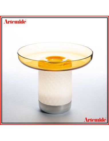 Artemide Bonta' Corpo E Piatto Vetro Topazio Lampada Da Tavolo