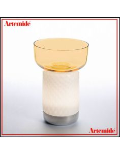 Artemide Bonta' Lampada Da Tavolo Corpo E Ciotola Vetro Topazio