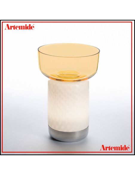 Artemide Bonta' Lampada Da Tavolo Corpo E Ciotola Vetro Topazio