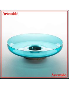 Lampada Da Tavolo Artemide Bonta' Solo Base E Piatto Vetro Turchese