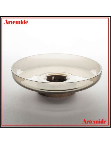 Artemide Lampada Da Tavolo Bonta' Solo Base E Piatto Vetro Grigio