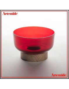 Artemide Bonta' Solo Base E Ciotola Vetro Rosso Lampada Da Tavolo