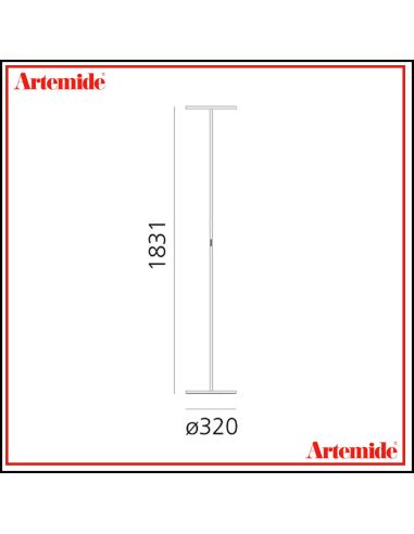 Athena Lampada Da Terra White Integralis Nero