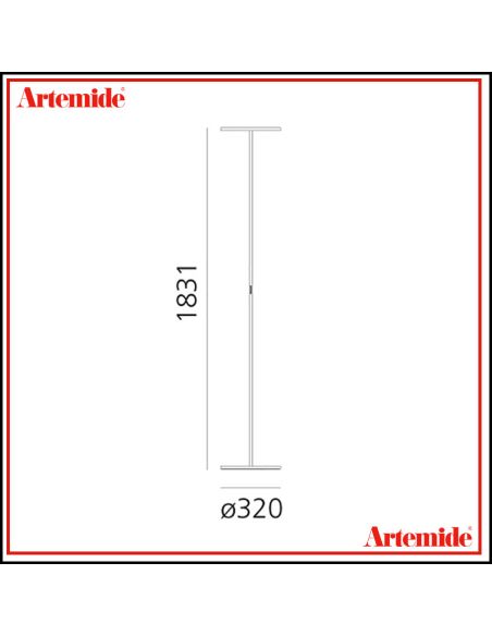 Athena Lampada Da Terra White Integralis Nero